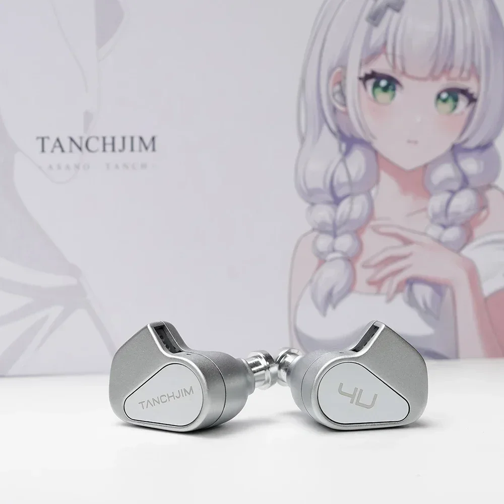 Original TANCHJIM 4U Earphones DMT-4 Ultra Double-chamber Dynamic Driver in-Ear Monitors with 3.5mm Cable 4 Turning Swithes