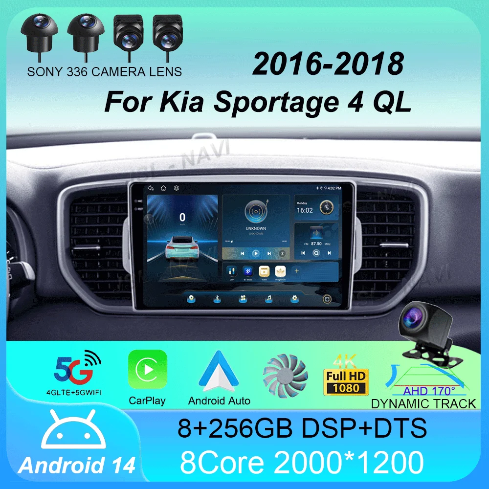 

Android 14 Car Radio For Kia Sportage 4 QL 2016 - 2018 Multimedia Video Player Navigation stereo GPS