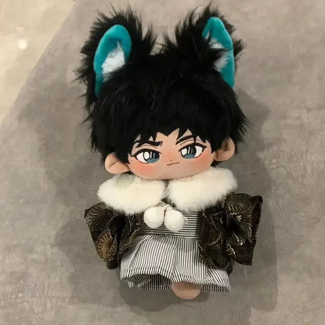 20cm Hattori Heiji vestido marioneta Anime Detective Conan vestir muñeca de algodón muñecos de peluche juguetes para niños adultos traje regalos