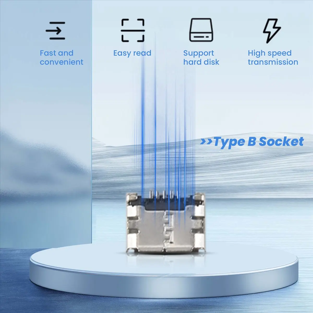 A003 10 Pcs Spare Parts Type B Micro USB Female Jack Connector Port Socket