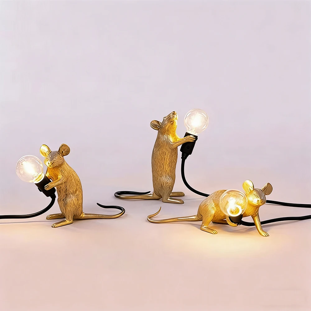 Настольная LED-лампа Nordic Mouse в современном стиле для дома, прикроватная лампа, освещение для интерьера, декоративные светильники, напольные лампы