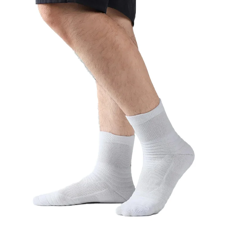 3 paia/lotto calze da uomo calze a compressione calze da ciclismo sportive da basket traspiranti traspiranti tubo elastico alto Sox