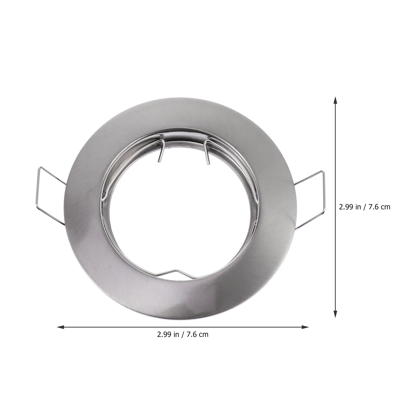 8pcs Round Recessed Ceiling Spotlight Trim Ring Fitting Gu10 Ceramic Lamp Holder Splashproof Mounting For Wooden Plaster Ceiling