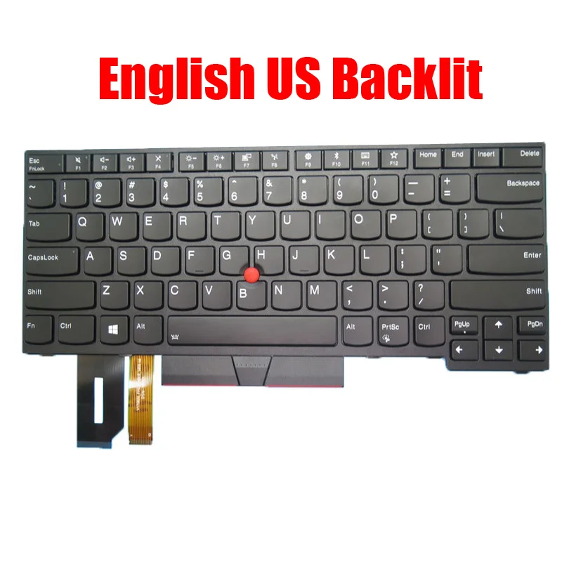 UK US LA CA AR Keyboard For Thinkpad E480 T480S E485 L480 L380 T490 E490 E495 L390 L490 T495 P43S English Canada Arabia Latin