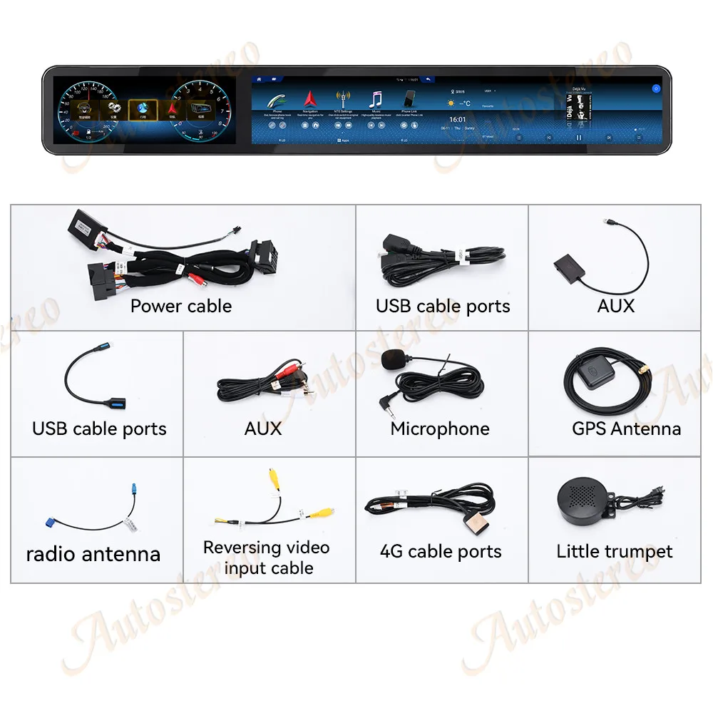 Three Screen 38 Inch Android Carplay For Mercedes Benz E Class W213 W213 C207 Car Multimedia Player GPS Navigation Car Radio