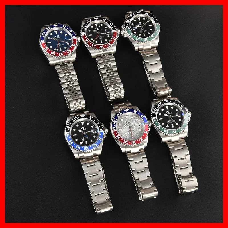 2024 DC New Men\'s Automatic Mechanical Watches GMT Design Watch 40mm Sapphire Stainless Steel Waterproof BGW9 Watch Reloj Hombre