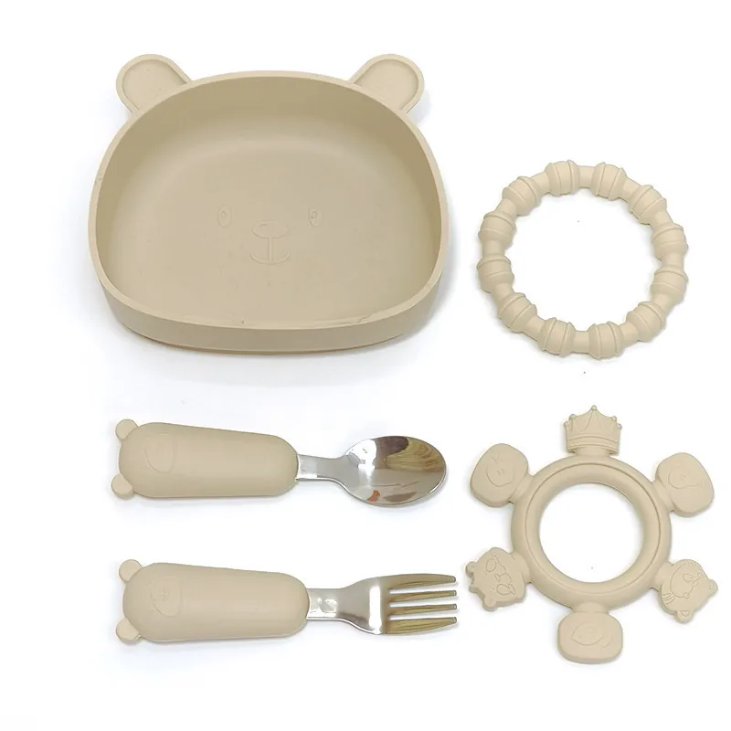 

Детская обеденная тарелка, Слитная силиконовая чаша на присоске, детская посуда, тренировочная чаша от производителя