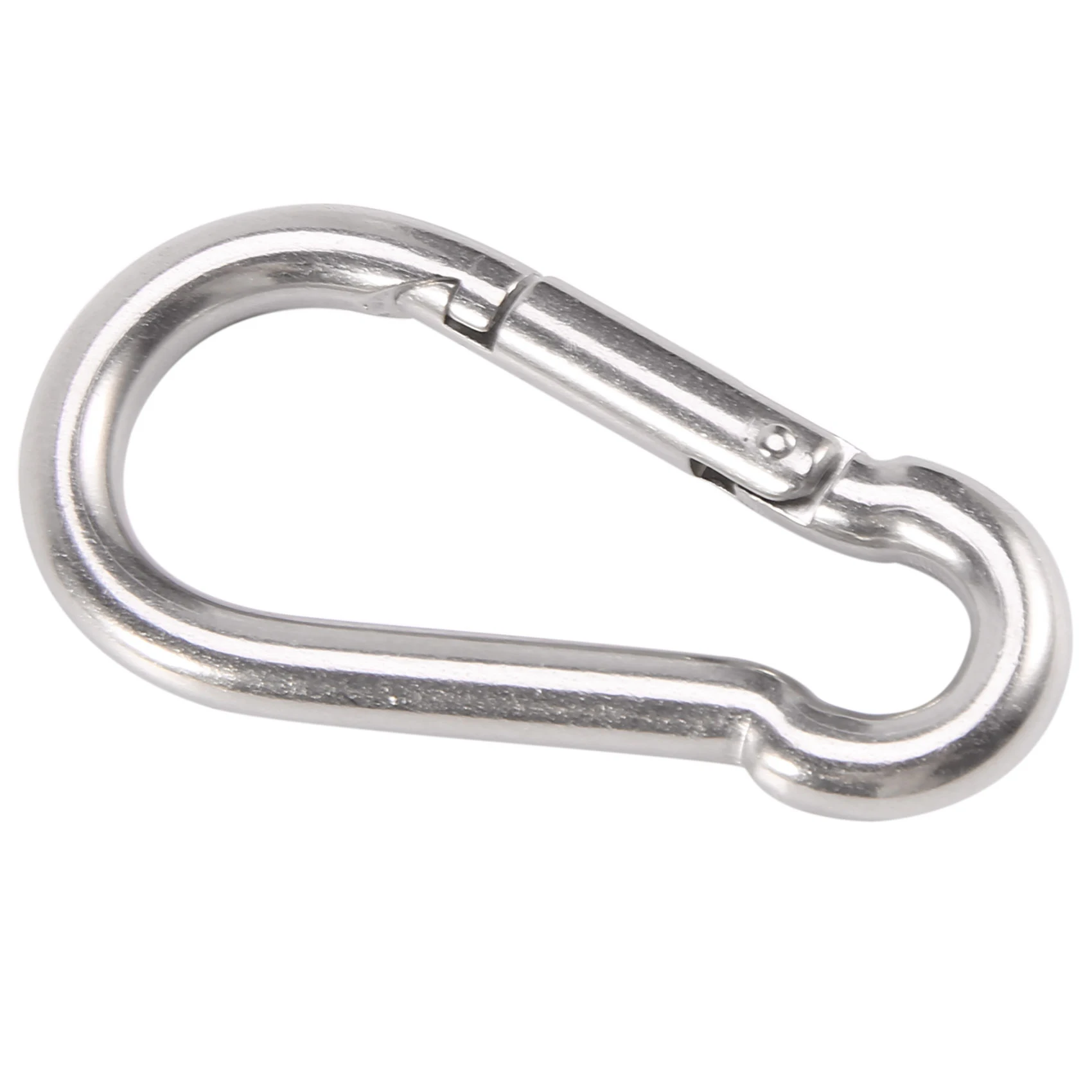 

6Pcs Stainless Steel Spring Snap Hook Carabiner, Small Carabiner, Stainless Steel Clips For Flags Climbing(M6 And M8)-ABHG