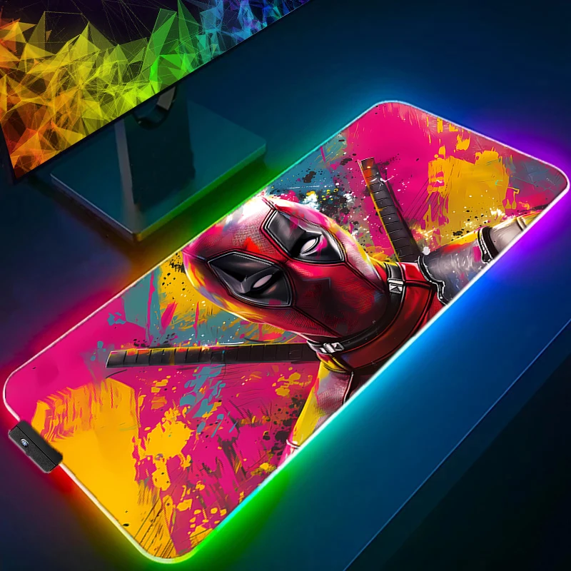 

RGB LED D-deadpool аниме HD коврик для мыши с принтом игровой коврик для мыши резиновый компьютерный стол коврик для мыши аксессуары нескользящий коврик для клавиатуры