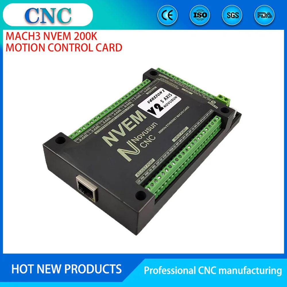 NVEM Mach3 control card 300KHz Ethernet port 3 4 5 6 axis cnc motion controller for CNC router