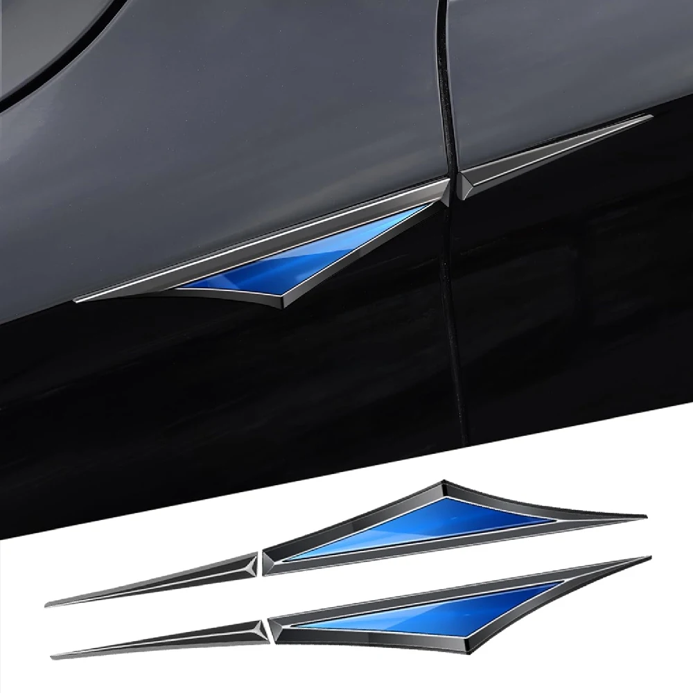 2 Stück 3D Metall Auto-Zubehör Seitentür-Emblem Autoaufkleber Kotflügel-Emblem Abzeichen aus Zinklegierung – Detail 1