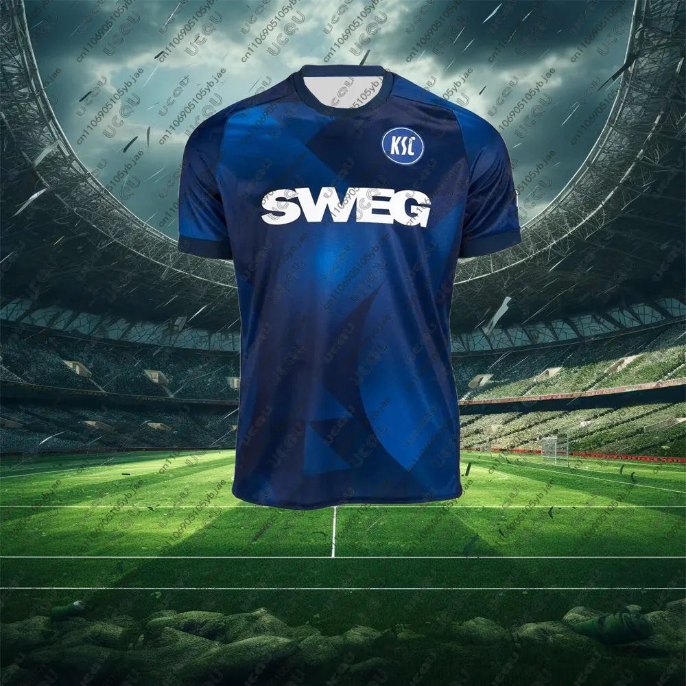 2025-26 رجل أطفال بنين ألمانيا الذكور تنفس كرة القدم جيرسي المنزل لعبة كرة القدم الرياضة Karlsruher S-SC-C بعيدا التجفيف السريع #3