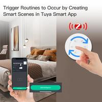 Tuya ZigBee Smart Knob Switch Wireless Smart Scene Switch Button Remote Knob Dimmer Automation Scenario APP Control Zigbee Bulb