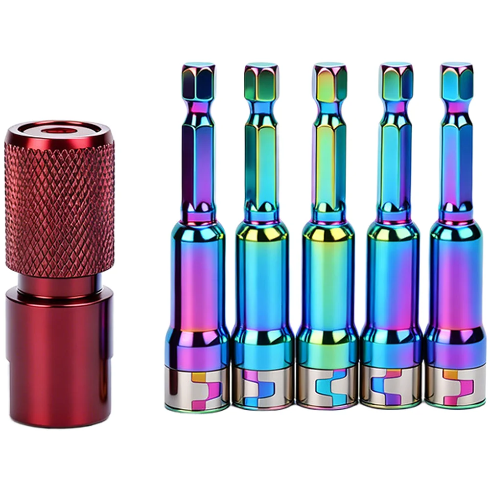 

Quick Release Self Locking Angle Grinder Adapter With 6.5mm Hex Hole Non-slip Bit Colored Socket Screwdriver Extension Bar