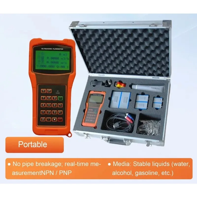 TUF-2000H High Precision Handheld Clamp-On Digital Ultrasonic Flowmeter DN25-DN6000 Industrial
