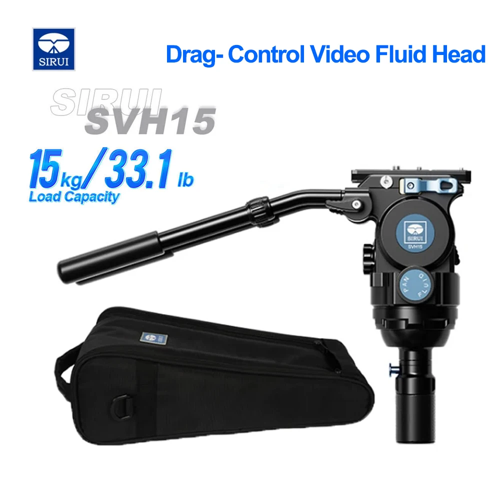 

SIRUI SVH15 Drag- Control Video Fluid Head Max Load 15kg, compatible with SIRUI SVS75 One-Step Height Adjustment Video Tripod