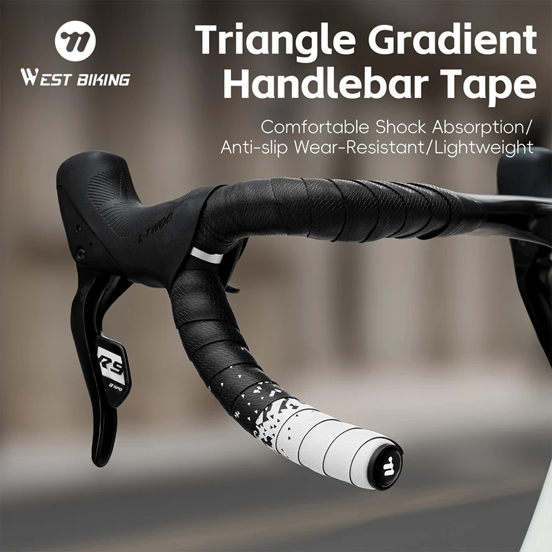

WEST BIKING Road Bike Handlebar Tape Comfortable Anti Slip Gradient Bike Handle Shock Absorbing Road Racing Cycling Grip Tapes