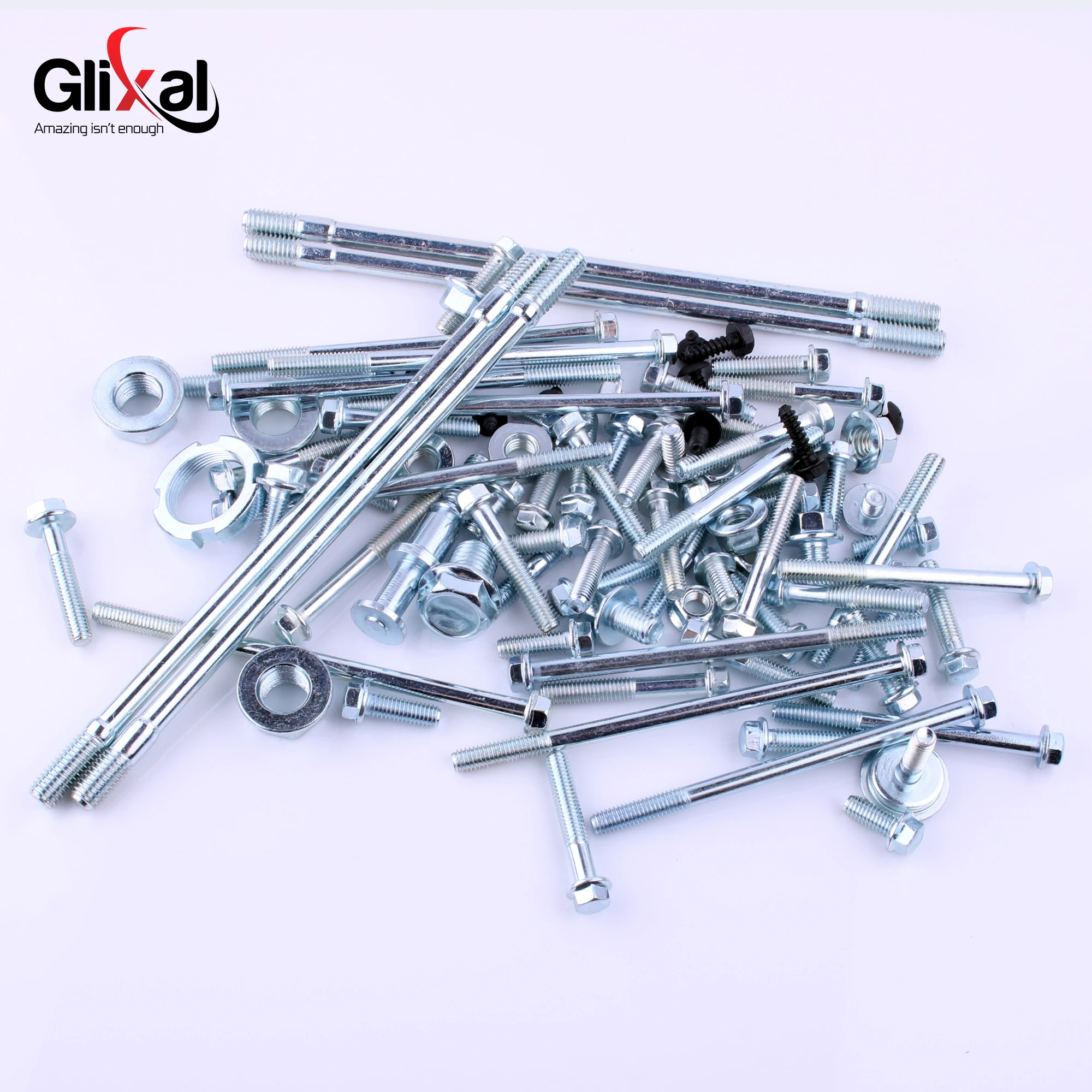 GY6 125cc 150cc 170cc 180cc Complete Engine Bolt and Nut Set for 152QMI 157QMJ Bsed Scooter Moped ATV- Motorcycle Hardware Kit