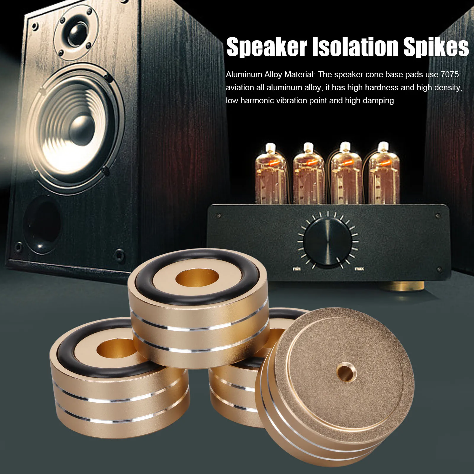 40x20mm Speaker Spikes  CNC Machining Shockproof Speaker Cone Base Pads for Speaker for Recorder for DVD Player