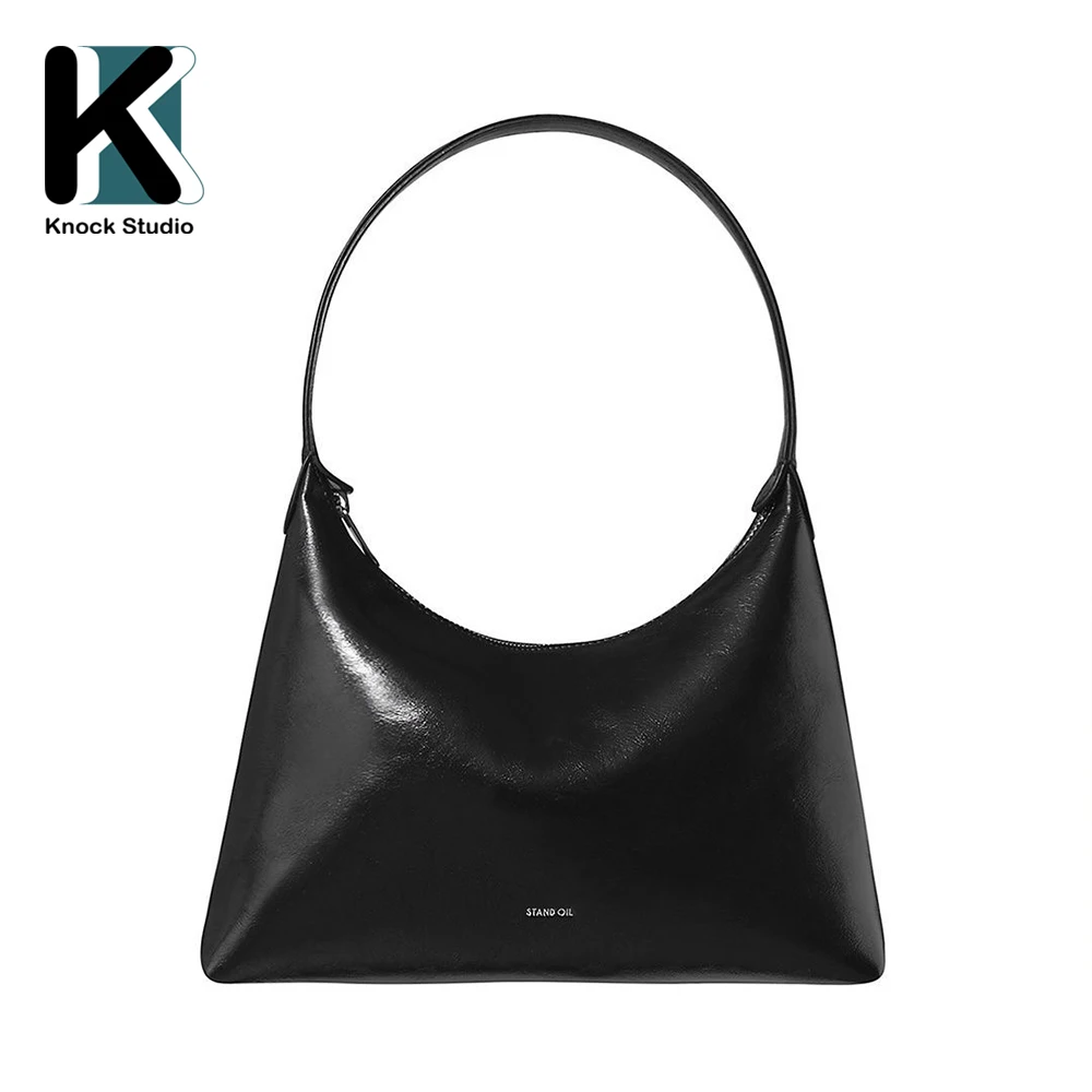 knock Trendy Style Classic Korea Minimal Design Shoulder Bag for Women Large Capacity Bag High Quality Leather Bag for Female