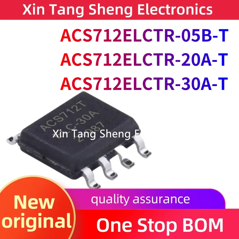 New original ACS712ELCTR-05B-T/ACS712ELCTR-20A-T/ACS712ELCTR-30A voltage isolation current sensor chip