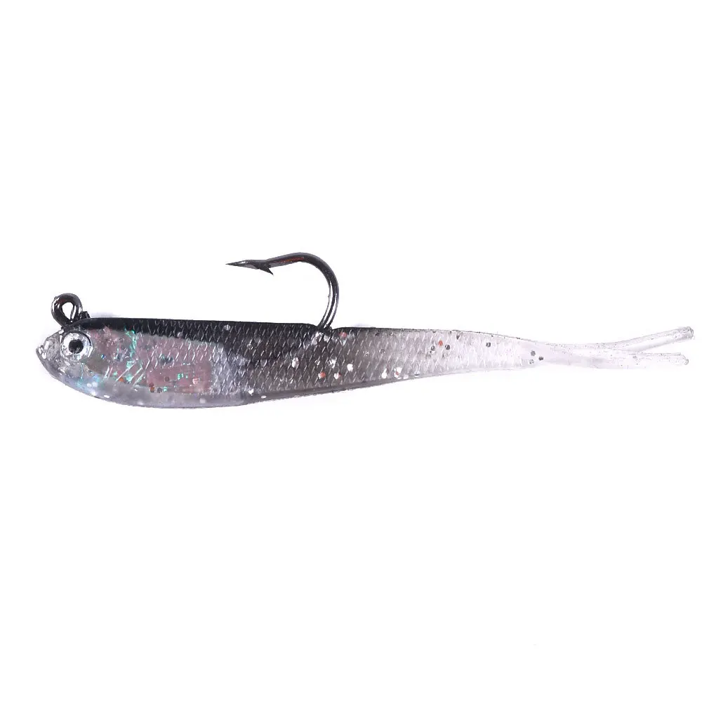 5 قطعة سيليكون لينة الصيد إغراء 7 سنتيمتر 5 جرام Wobblers الطعم الاصطناعي الرصاص رئيس لينة الصيد السحر البحر باس الكارب الصيد الرصاص الأسماك تهزهز