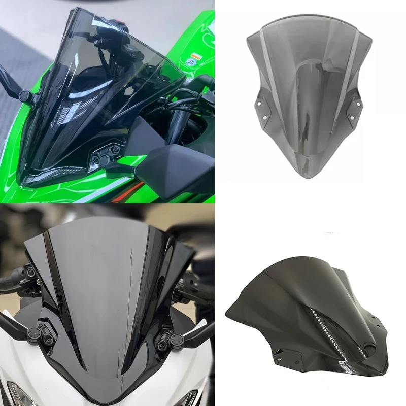 

For ninja400 2018-2023 ninja400 400ninja400 2022 2023 Motorcycle Windscreen Wind Deflectors Double Bubble Windshield Screen
