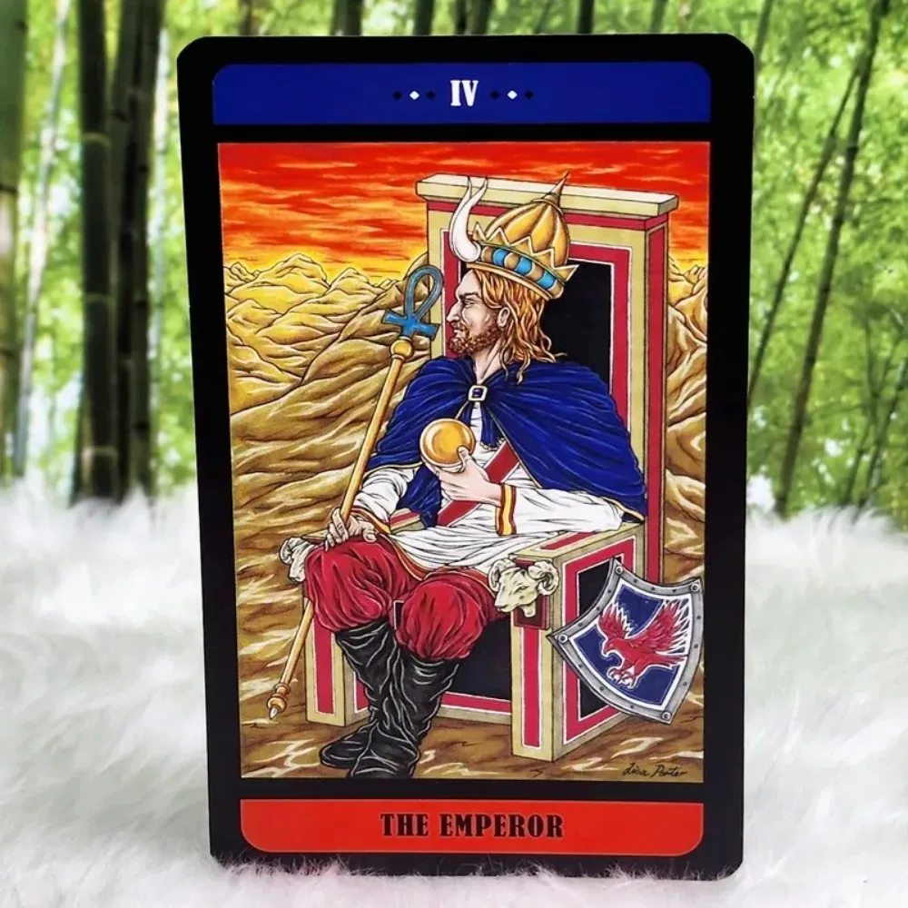 Tarot du royaume mystique 10.3x6cm, 78 cartes complètes, une compilation unique de cartes de tarot vibrantes