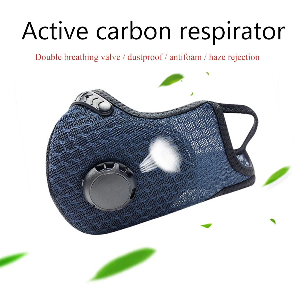Tcare ciclismo máscara facial com filtro pm2.5 anti-poluição máscara de ciclismo carvão ativado válvula de respiração bicicleta boca boné mascarilla