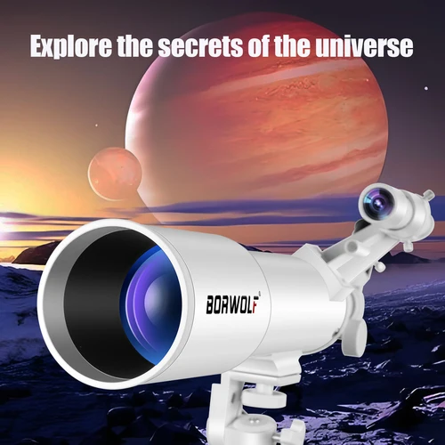Imagen 2 del producto BORWOLF AZ70500 telescopio astronómico refractante 70MM gran apertura 25X-416X para observación de la luna y los planetas