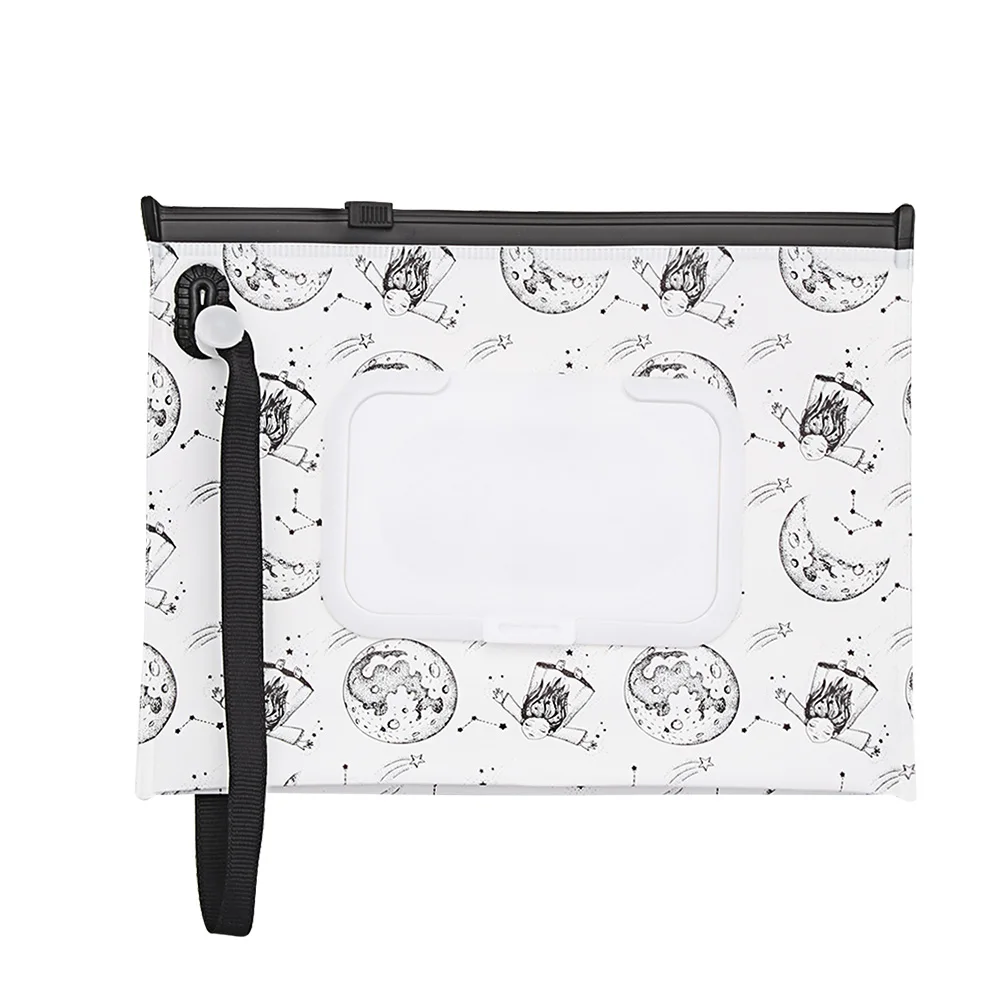 Snap-Strap Carrying Case Flip Cover Tissue Box Stroller Accessories Cosmetic Pouch Wet Wipes Bag