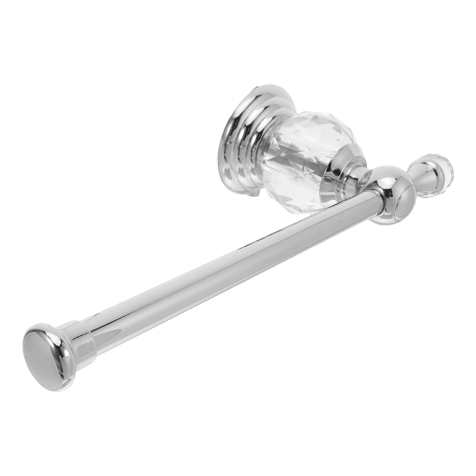 

Luxury Crystal Wall Toilet Paper Holder with Towel Rack Function Silver Finish High Durability Easy Maintenance Ideal for Modern