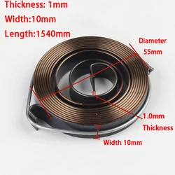 1PC 1x10x1540mm Spiral Flat Wire Coil Torsion Spring Constant Force Extension Bench Drill Scroll Spring for Hardware And Tools