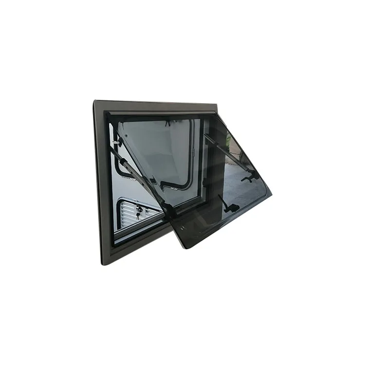 Double layers acrylic high quality Aluminum Alloys rv caravan side Window with fly net and blind