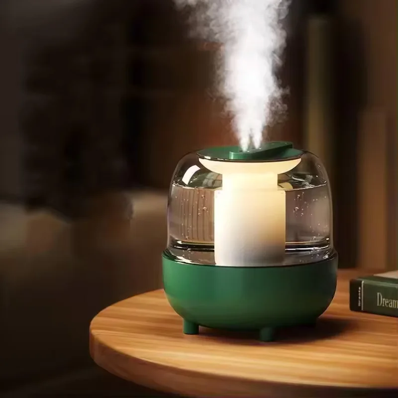 

USB-увлажнитель большой емкости с двумя туманами и ночником, малошумный диффузор эфирного масла для дома, спальни и офиса