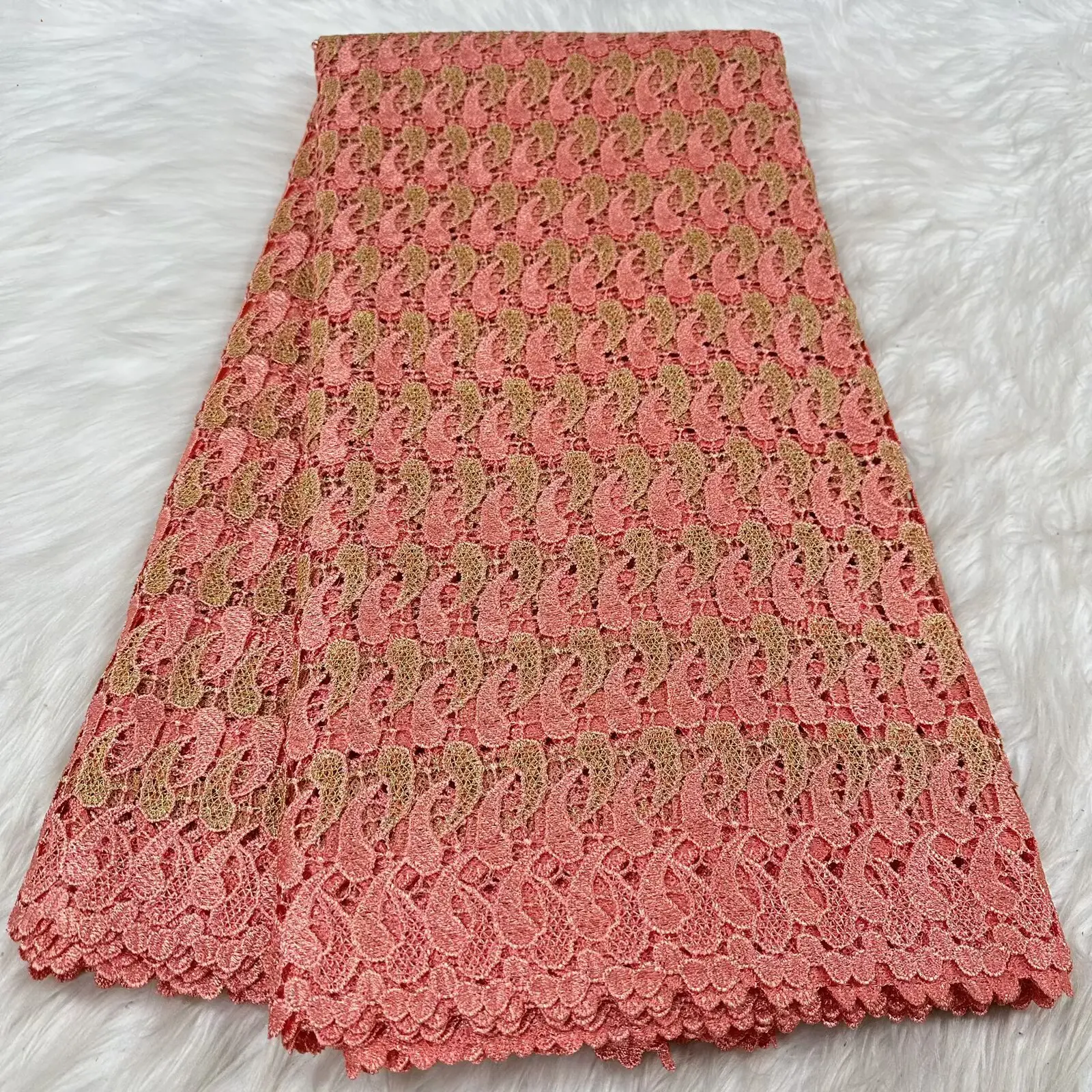 Guipure borduurwerk groen Frans koord kant Afrikaanse kant voor vrouwen feestjurk 5 yards