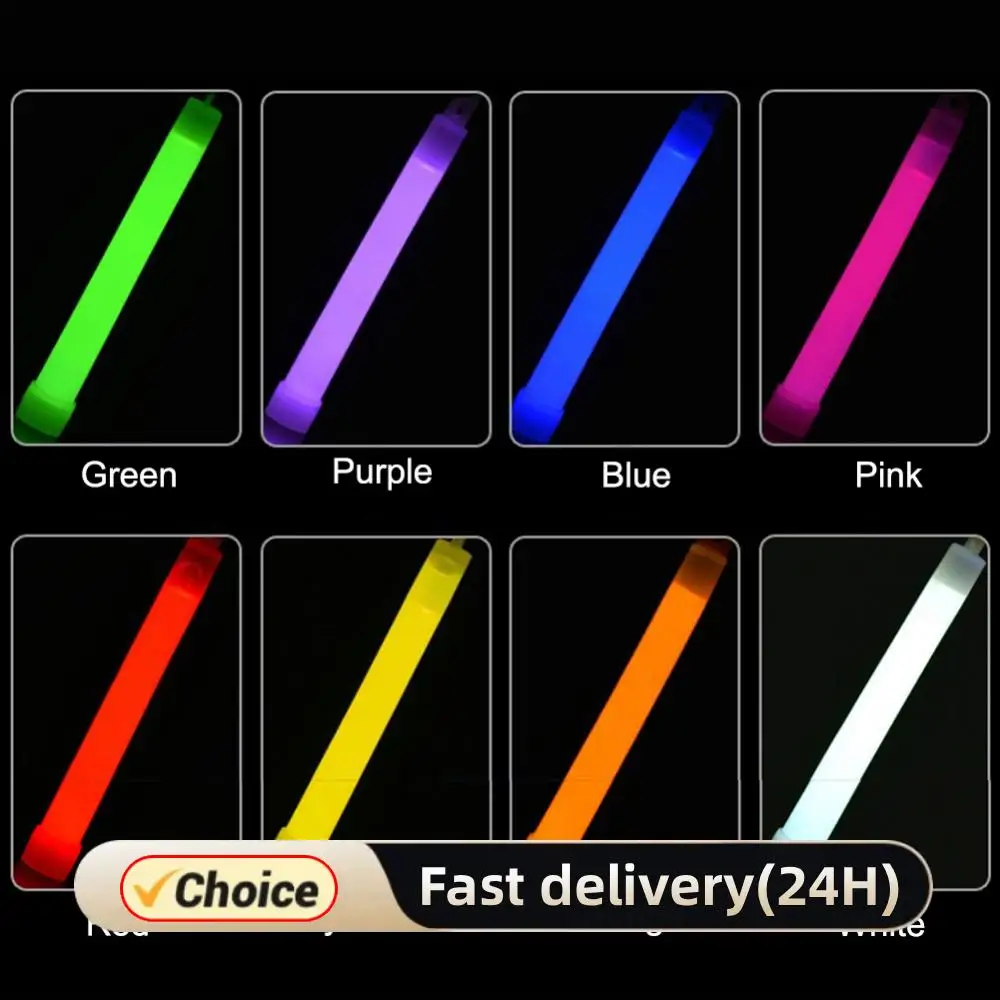 10 قطعة توهج ضوء عصا التخييم توهج في الظلام عصا مشرق الفلورسنت عصا SOS والعتاد مجموعة الحبال في الهواء الطلق المعدات العسكرية