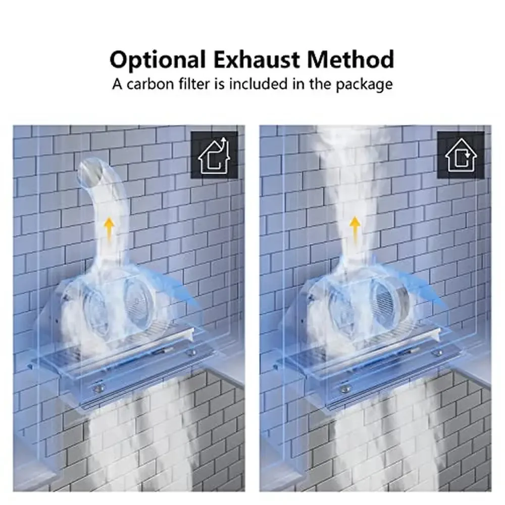 36 "مثبت/بدون مجاري الهواء إدراج شفاط المطبخ 900 CFM الفولاذ المقاوم للصدأ المطبخ تنفيس هود لفتة الاستشعار التحكم عن بعد 2 أضواء LED