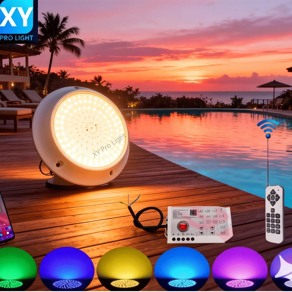 

DC12V 25W RGB LED Pool Light Bluetooth APP Control Outdoor LED Underwater Illumination Fountain Landscape-Piscina Luz Spotlights