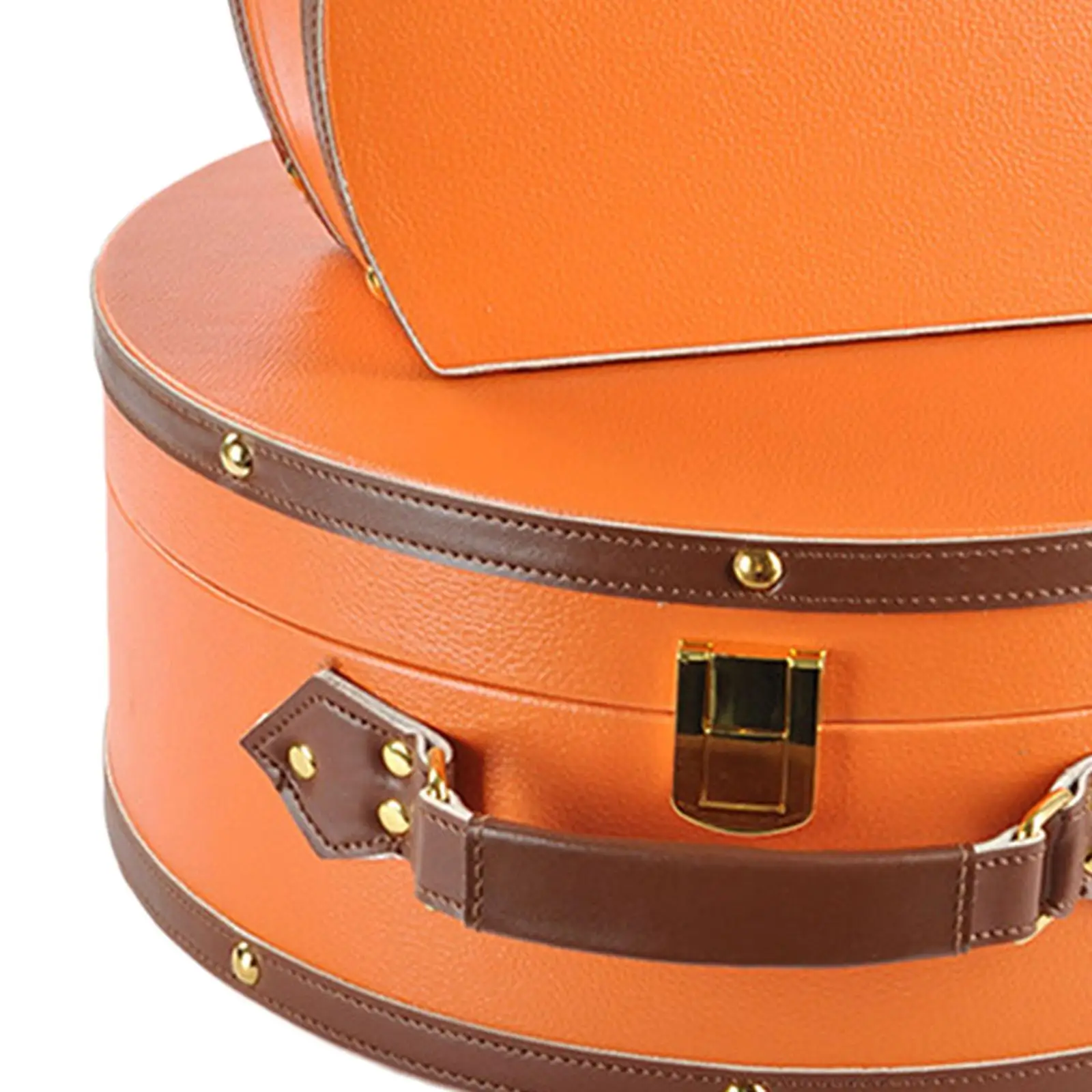 2x Luggage with Handle Scrapbook Storage Box Ornament Locking Cosmetic Case