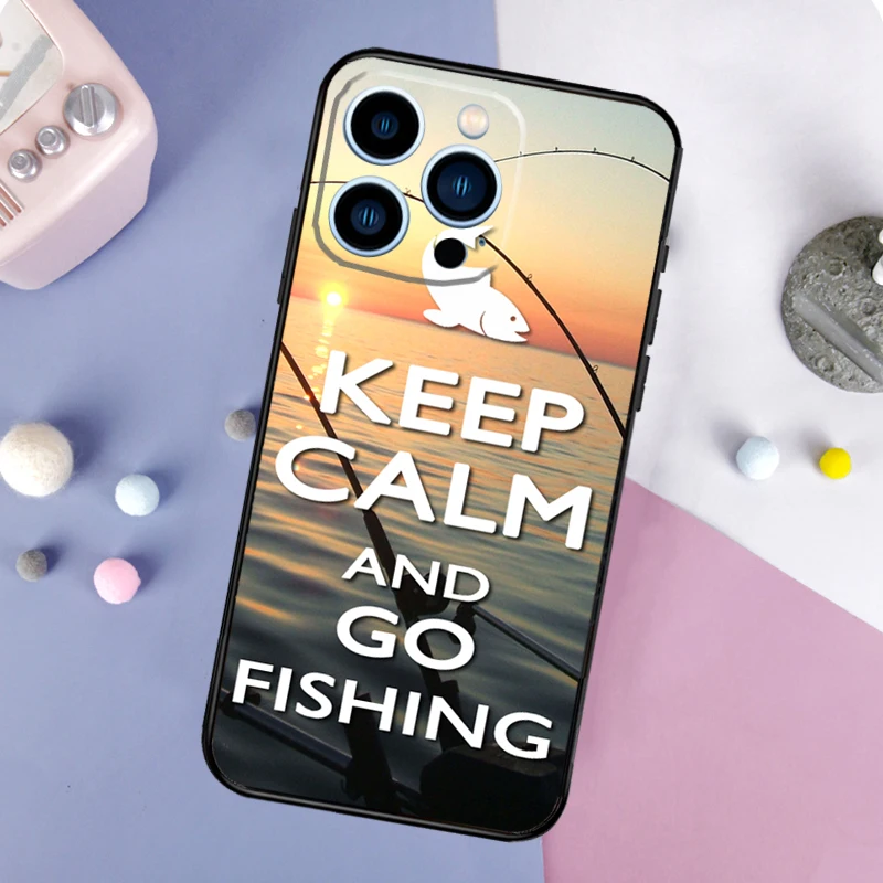 حافظ على الهدوء والذهاب لصيد السمك من السيليكون لهاتف آيفون 17 Air 17 Pro 17 Pro Max غطاء كامل ناعم #2