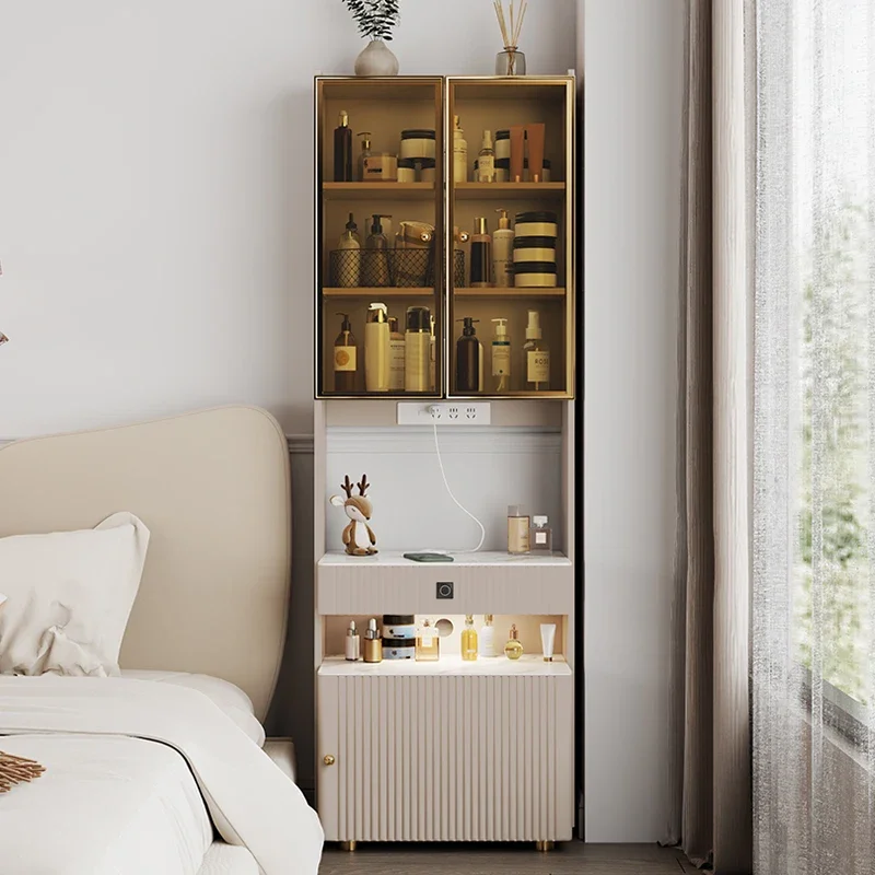 Y Bedroom Small Multi-Functional Modern Minimalist Lockable Internet Celebrity Light Luxury High-End Smart Bedside Table