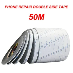 1mm/2mm/3mm/5mm/6mm/8mm/10mm/12mm 50meters Black Brand New Sticker Double Side Adhesive Tape Fix For Cellphone Touch Screen LCD