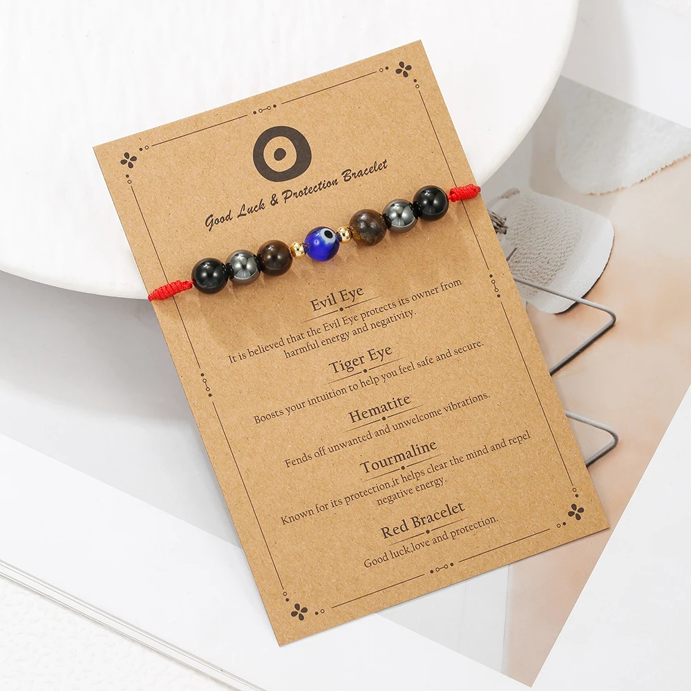 

Natural Tiger Eye Stone Black Gallstone Eye Beads Bracelet for Women Men Simple Handmade Braided Bracelet Lucky Amulet Jewelry