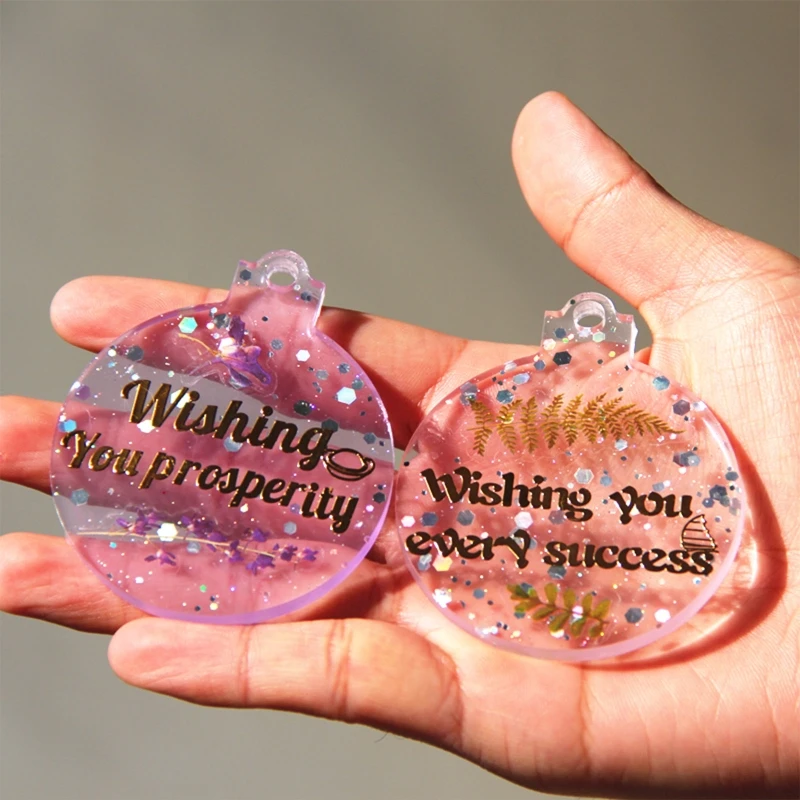 

4Pcs Christmas Ball Pendant UV Epoxy Resin Molds Handmade Keychain Silicone Mold