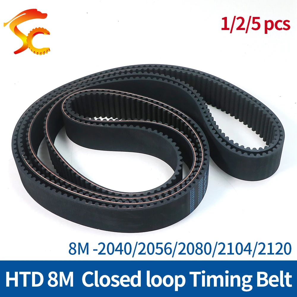 

ONEFIRE 8M Rubber Circular Arc tooth Belt Length 2040/2056/2080/2104/2120mm Width 20/25/30/40mm Closed loop Timing Belt