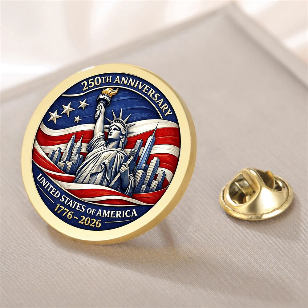 USA 250. Jubiläums-Anstecknadel: Emaille-Adler-Flaggen-Brosche, Freiheitsstatue-Reversnadel, Schmuck, Geschenke zum amerikanischen Unabhängigkeitstag 1776-2026