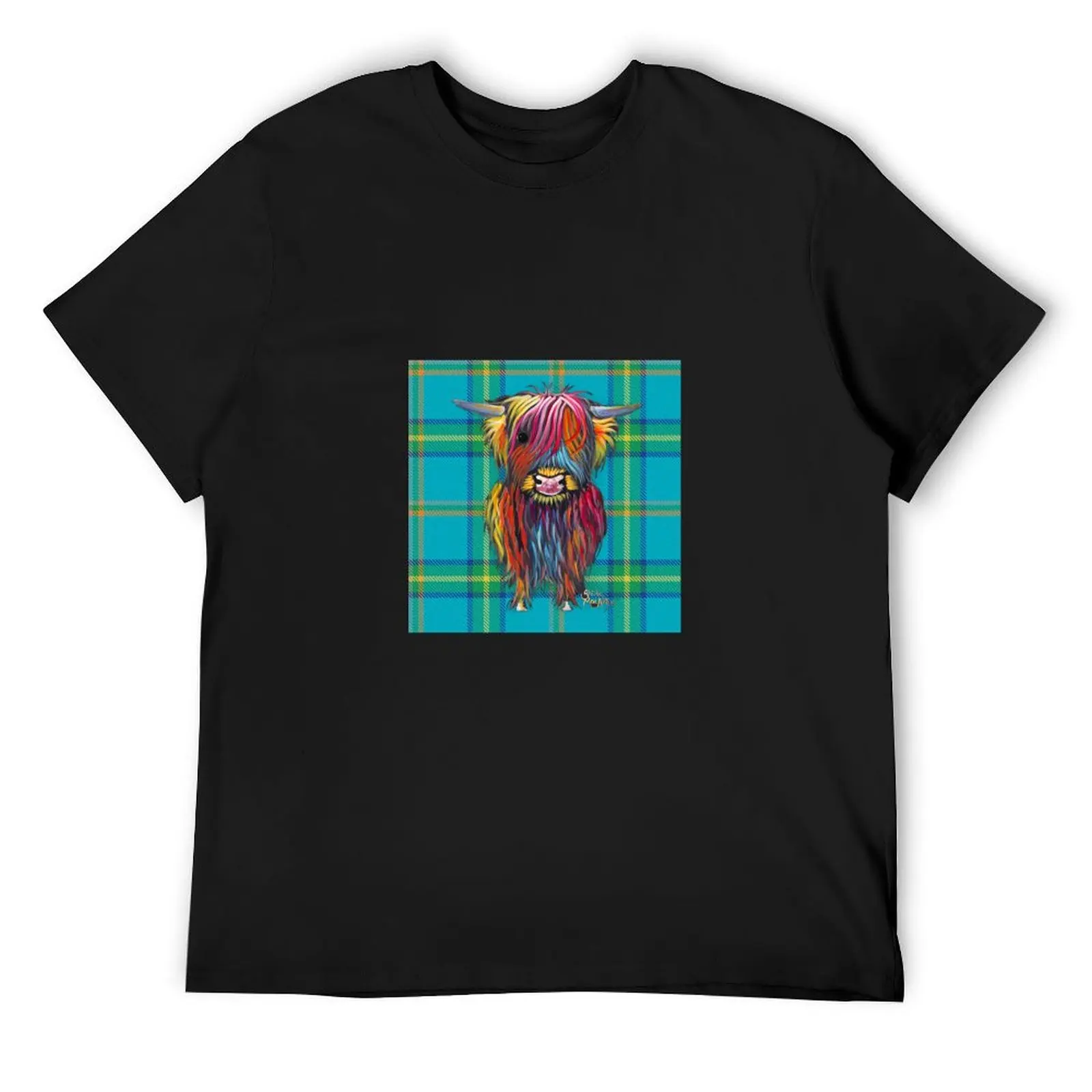 SCoTTiSH HiGHLaND CoW ' TaRTaN BRaVeHeaRT B ' by SHiRLeY MacARTHuR T-Shirt cheap stuff anime figures compression shirt men