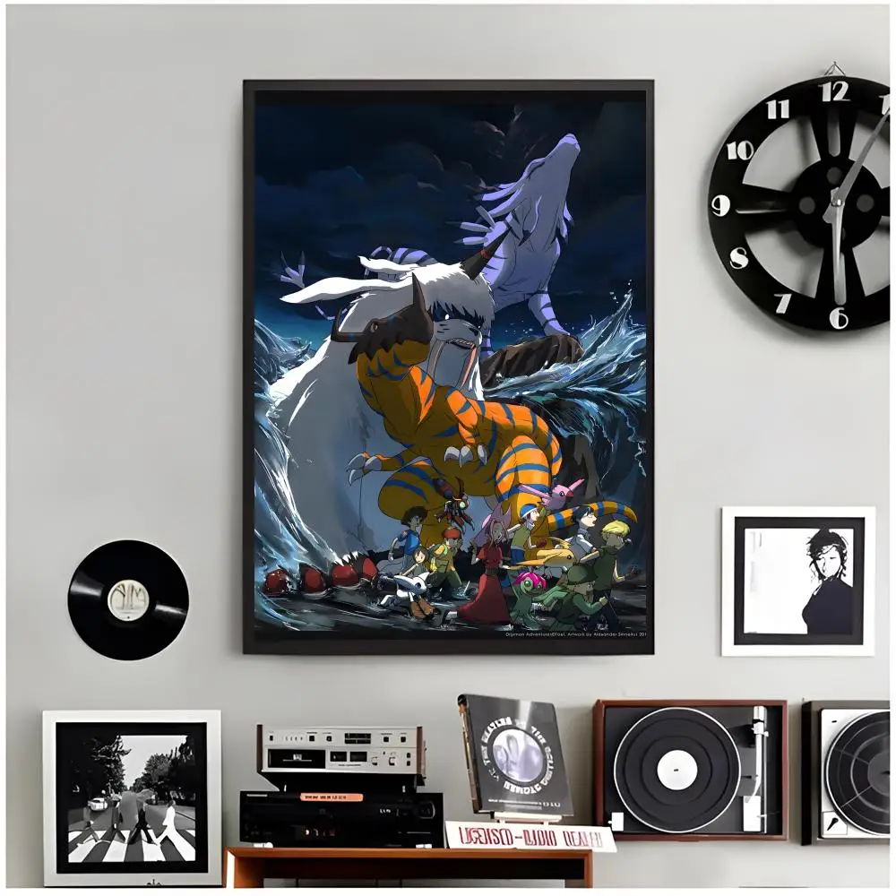 classic kids anime D-DIGIMON Poster Modern Wall Art Home Decor Living Room Decorative Print Unframed