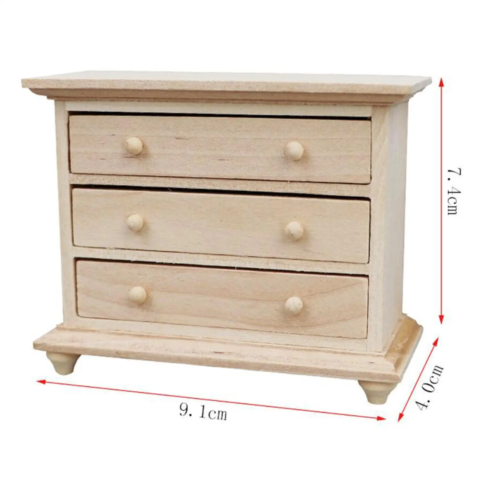 1:12 Wooden Table, Dollhouse Movement Cabinet Sleeping Cabinet Mini Furniture,Handcraft DIY Model Gift Supplies Accessories